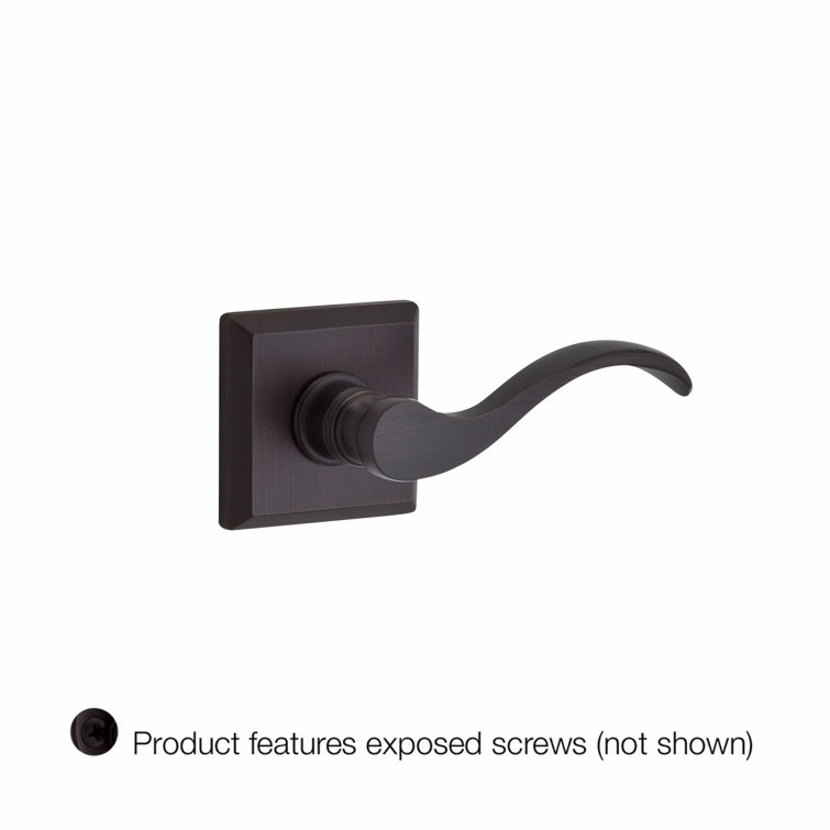 Venetian Bronze Solid Single Dummy Door Lever with Square Rose