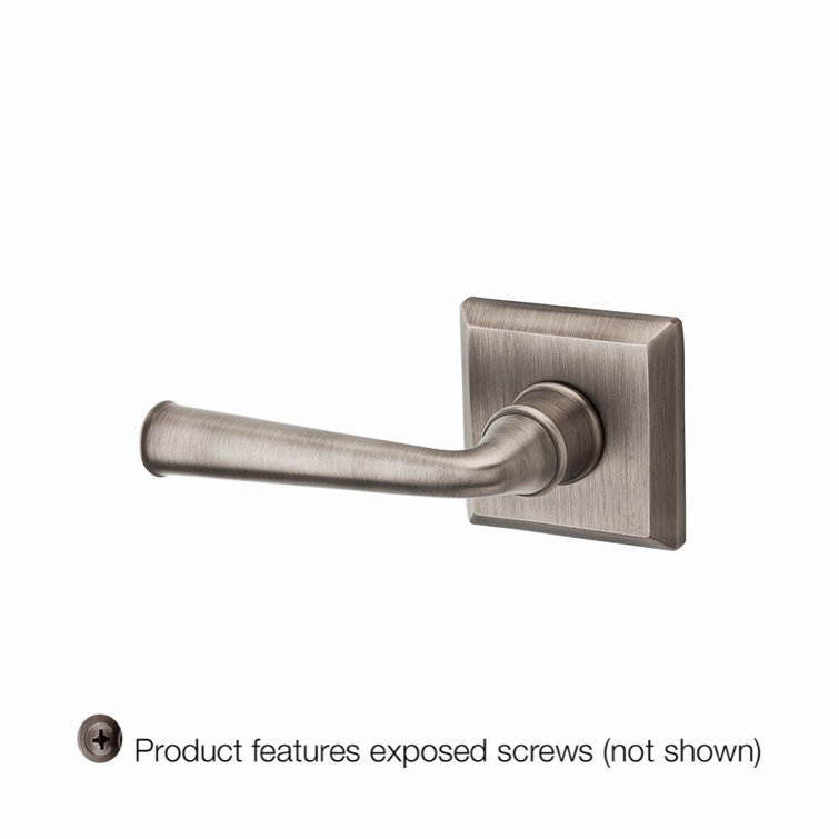 Venetian Bronze Traditional Square Rose Solid Brass Door Lever