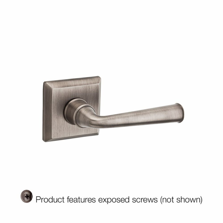 Polished Brass Traditional Square Dummy Door Lever