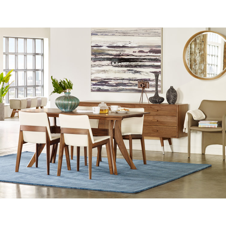 Sienna Walnut Mid-Century Modern Sideboard with Tapered Legs