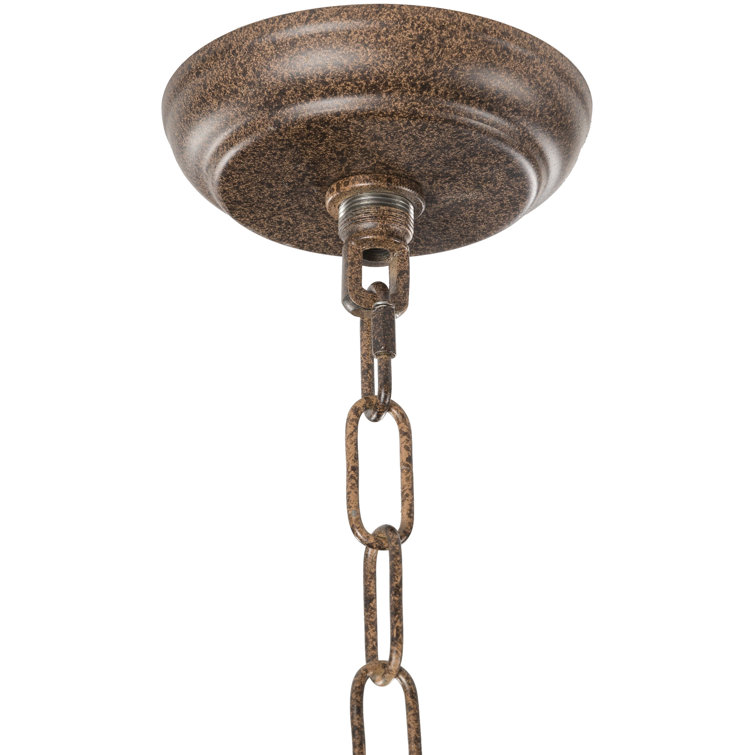 Elegant Bronze 6-Light Candle Chandelier