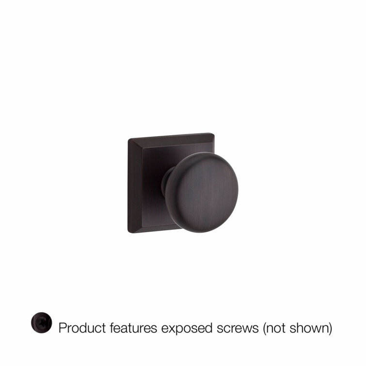 Venetian Bronze Round Dummy Door Knob with Square Rose