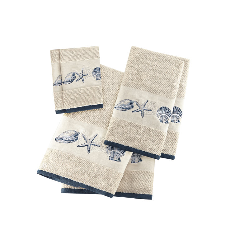 Bayside Embroidered Cotton Jacquard 6 Piece Towel Set