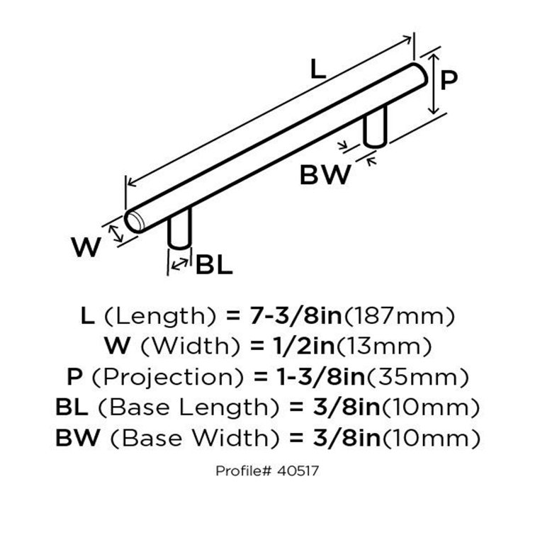 Oil Rubbed Bronze 26.62" Modern Bar Pull with Mounting Hardware