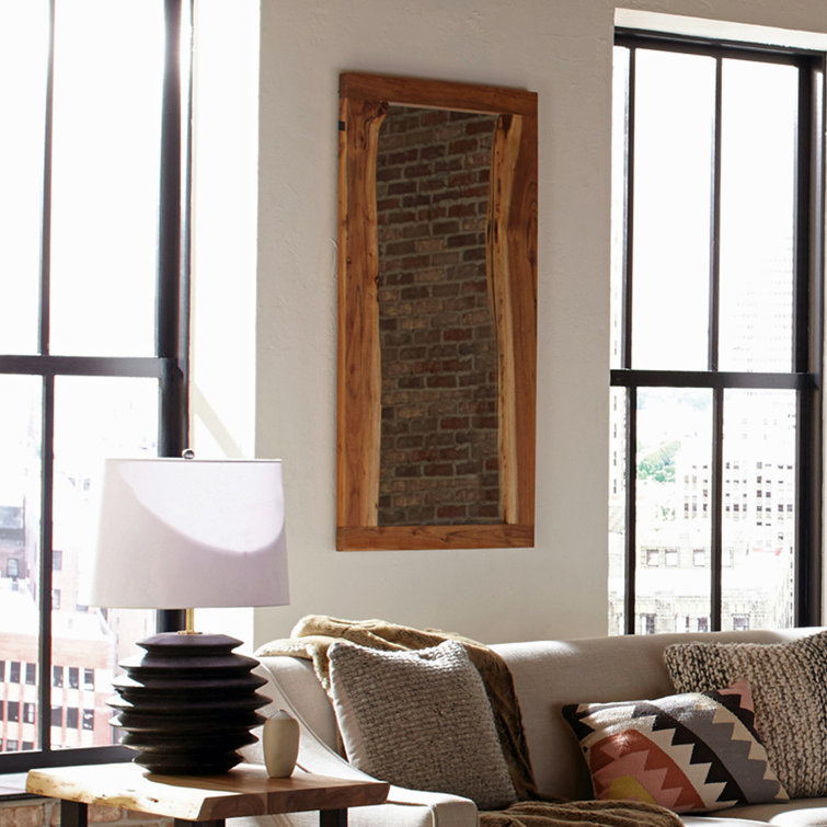 Alpine Natural Acacia Wood 48" Live Edge Mirror