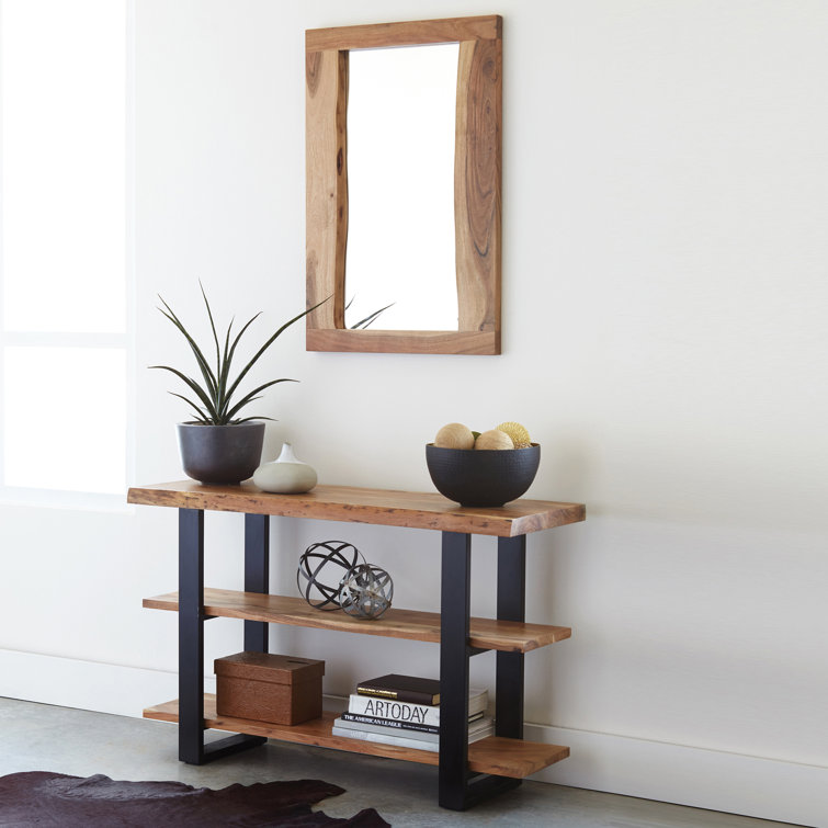 Alpine Natural Acacia Wood 48" Live Edge Mirror