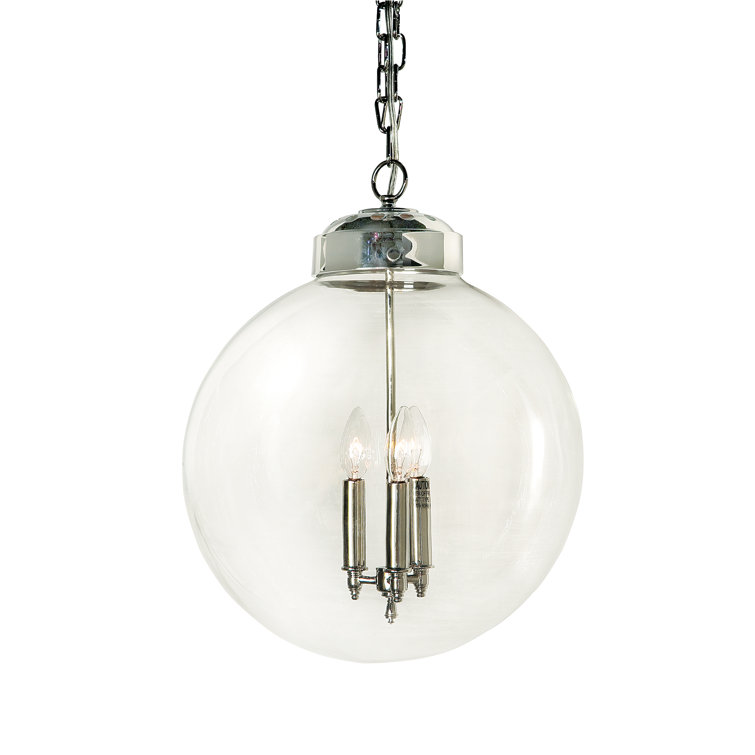 Regina Andrew Polished Nickel 3-Light Globe Pendant