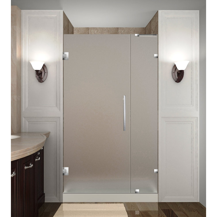 Nautis 29" x 72" Frosted Glass Frameless Hinged Shower Door