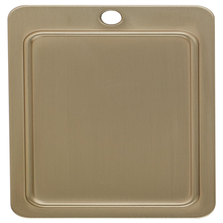 Golden Champagne Modern Rectangular Cabinet Knob with Mounting Hardware