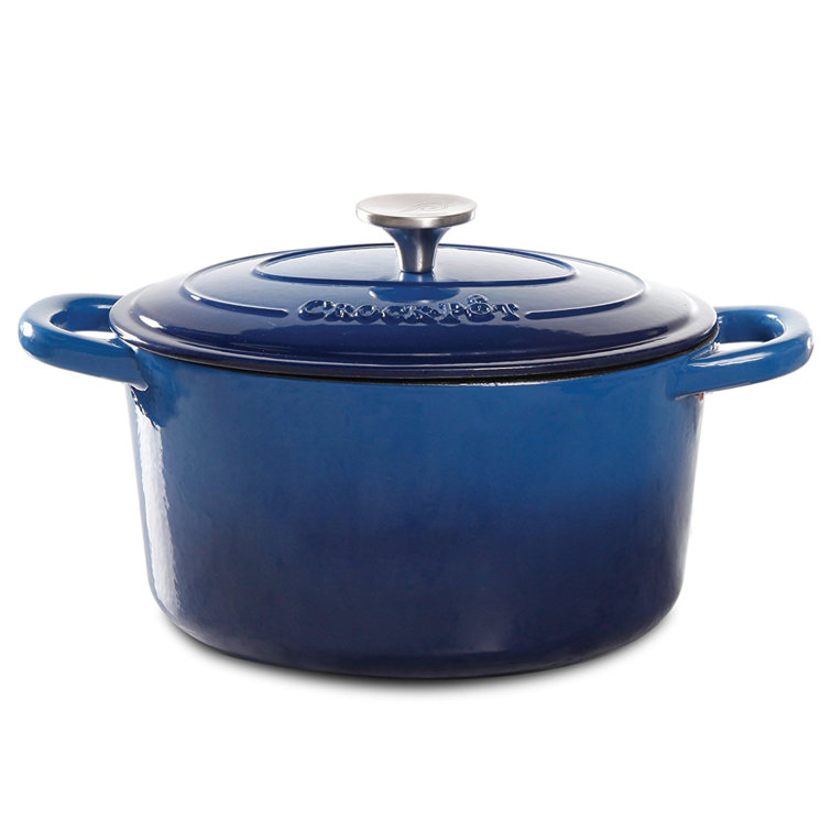 Sapphire Blue 10.6'' Enameled Cast Iron Dutch Oven