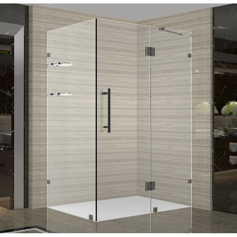 Avalux GS 42" x 72" Frameless Clear Glass Hinged Shower Enclosure