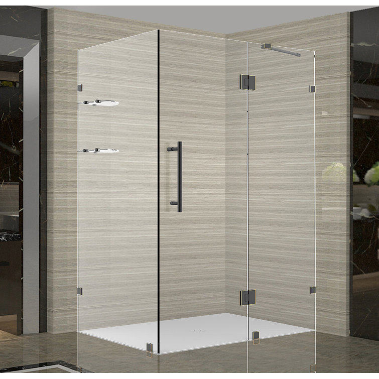 Avalux GS 48" x 72" Frameless Chrome Clear Glass Shower Enclosure