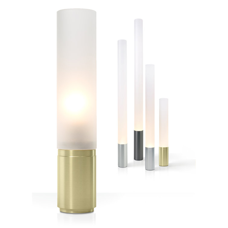 Elise Black Aluminum 12" Table Lamp with Diffuser