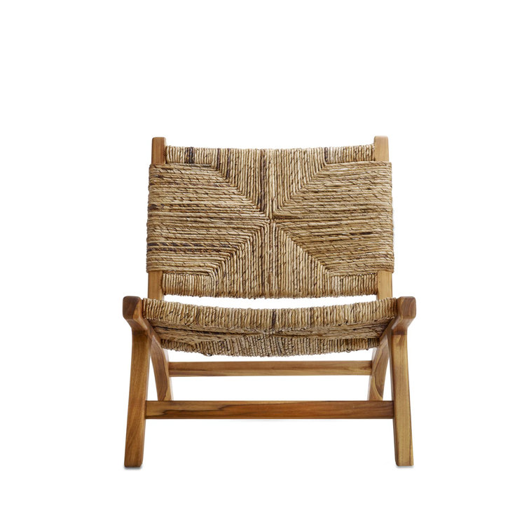 Copenhagen Solid Indonesian Mahogany and Banana Tree Bark Accent Chair
