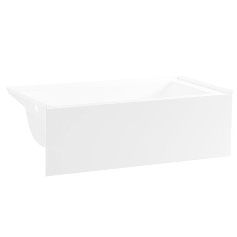 Aqua Eden 66-Inch White Acrylic Alcove Tub