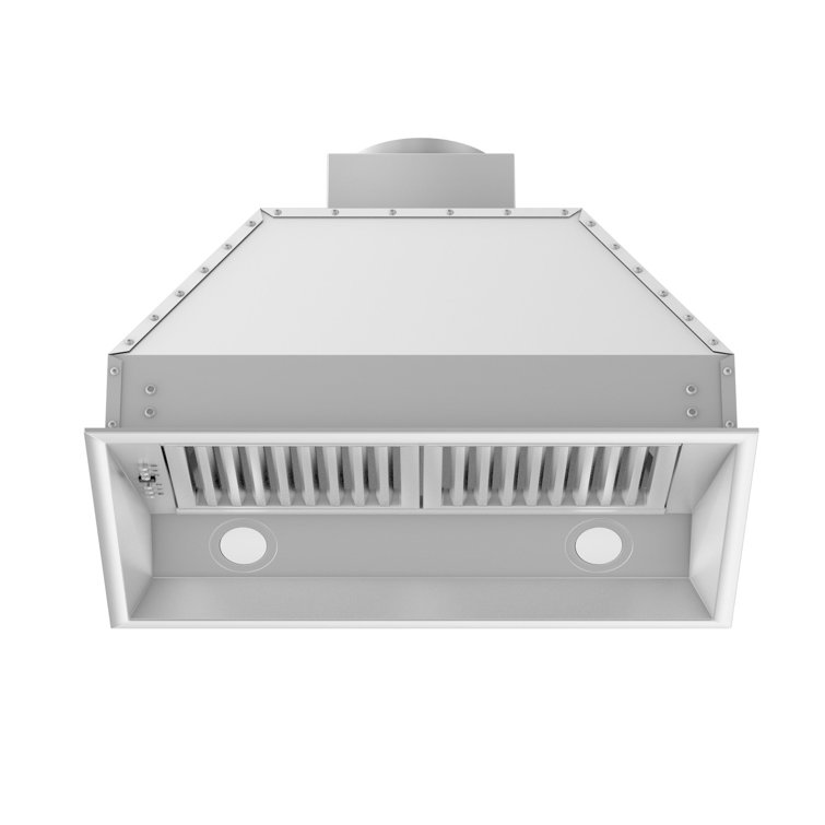 34" Stainless Steel Insert Range Hood with 4-Speed Motor