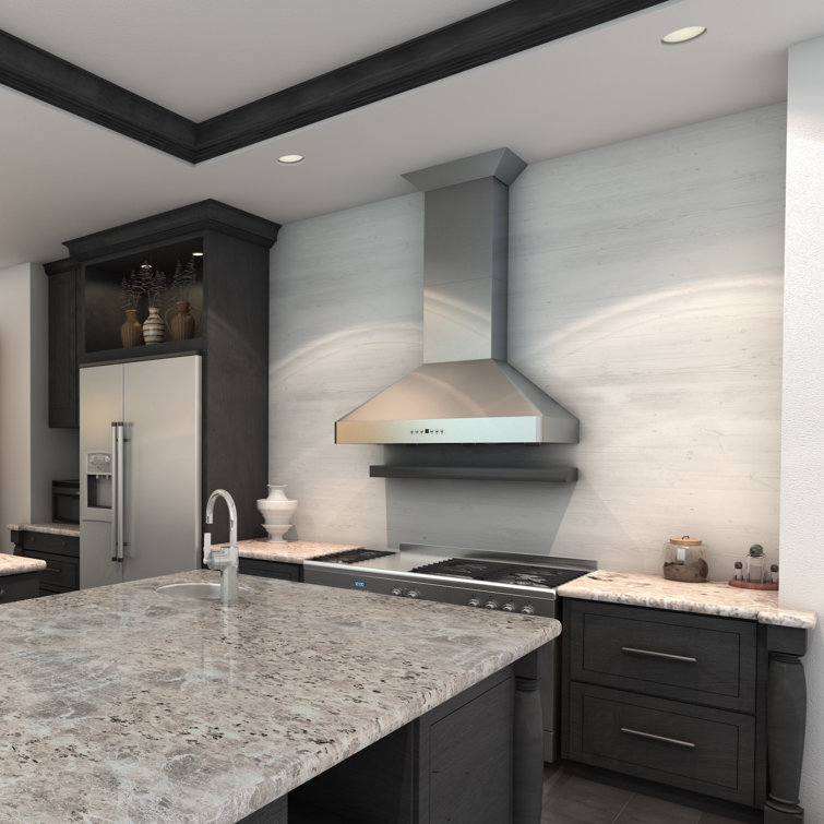 36-Inch Stainless Steel Convertible Wall Mount Range Hood