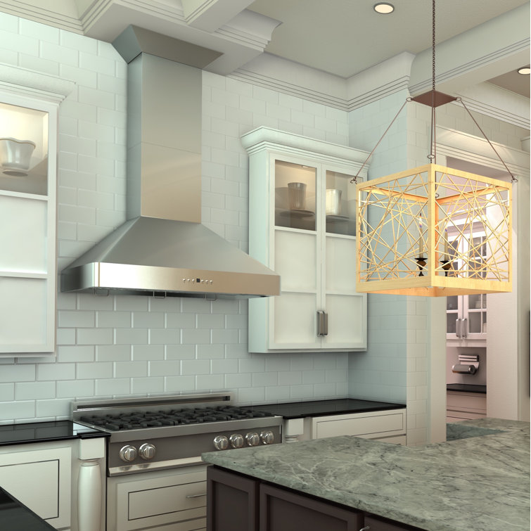 36-Inch Stainless Steel Convertible Wall Mount Range Hood