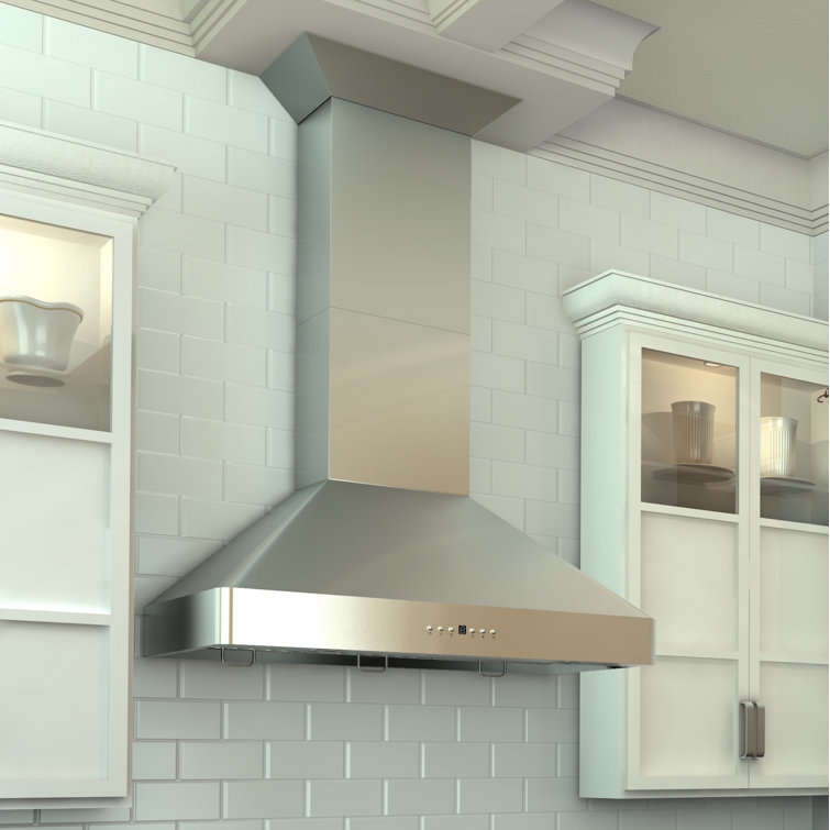 36-Inch Stainless Steel Convertible Wall Mount Range Hood