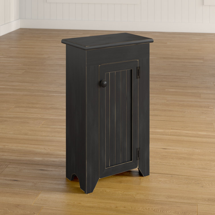 Old Black Pine Wood Distressed Accent Cabinet