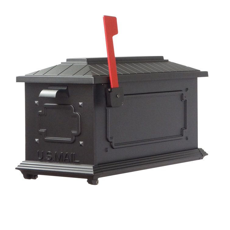 Kingston Black Aluminum Post Mount Mailbox