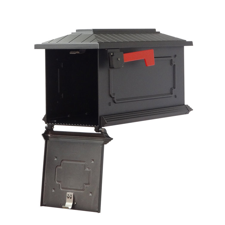 Kingston Black Aluminum Post Mount Mailbox