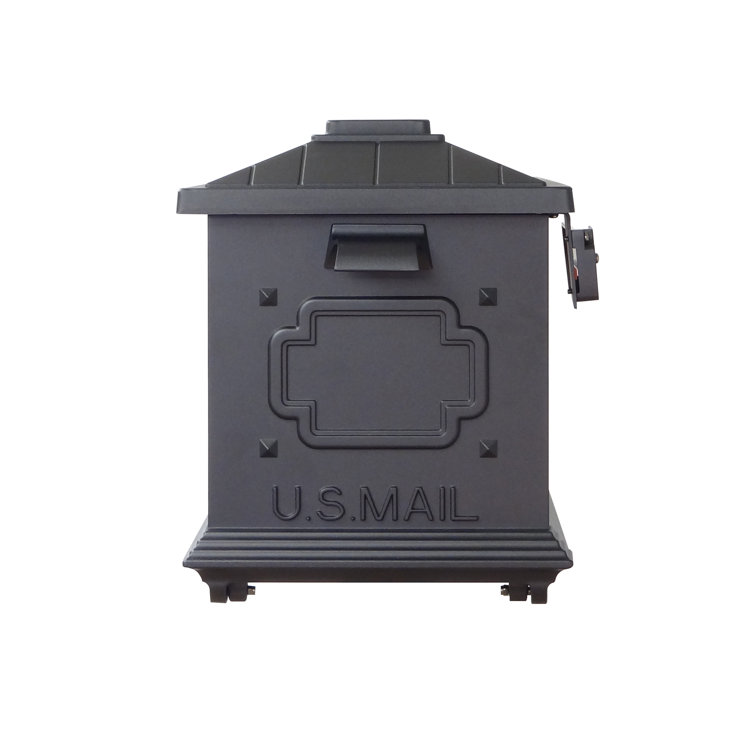 Kingston Black Aluminum Post Mount Mailbox