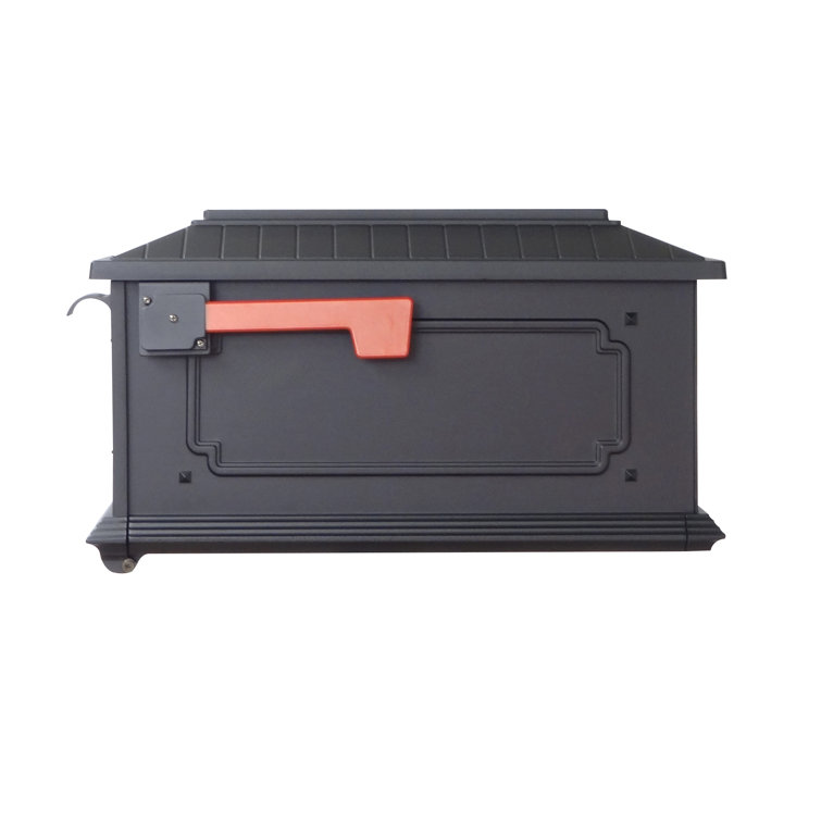 Kingston Black Aluminum Post Mount Mailbox