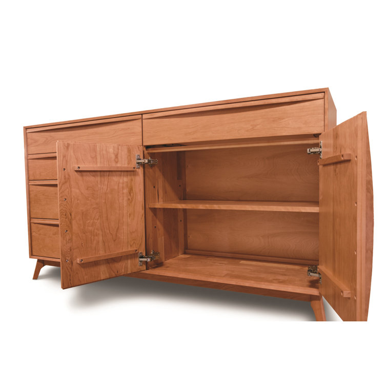 Catalina 66'' Natural Walnut Solid Wood Mid-Century Modern Sideboard