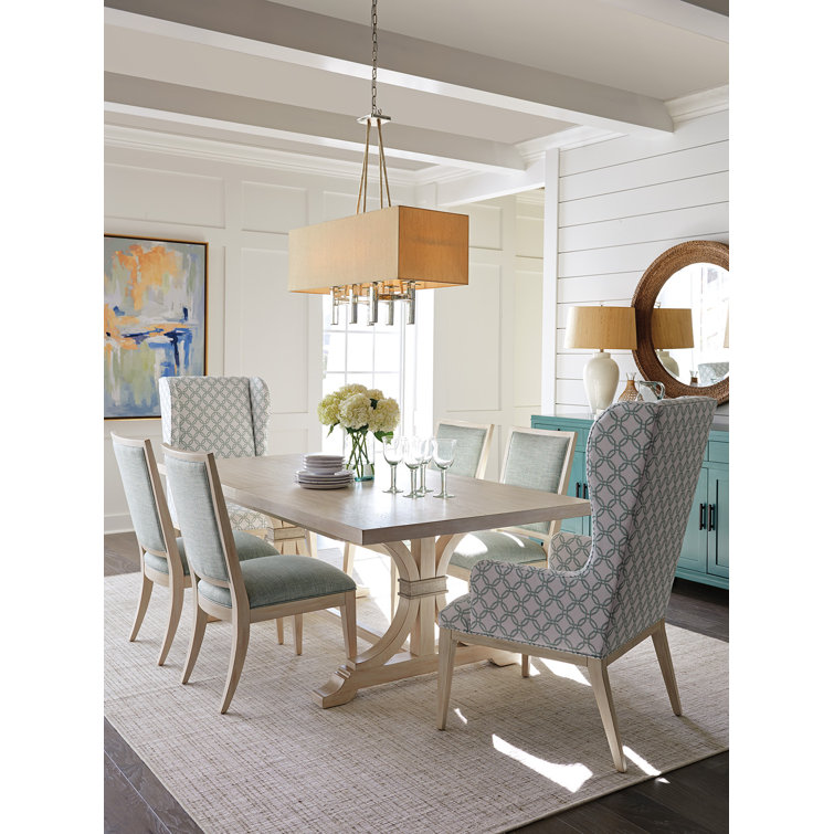 Sailcloth Cream Extendable Solid Wood Rectangular Dining Table