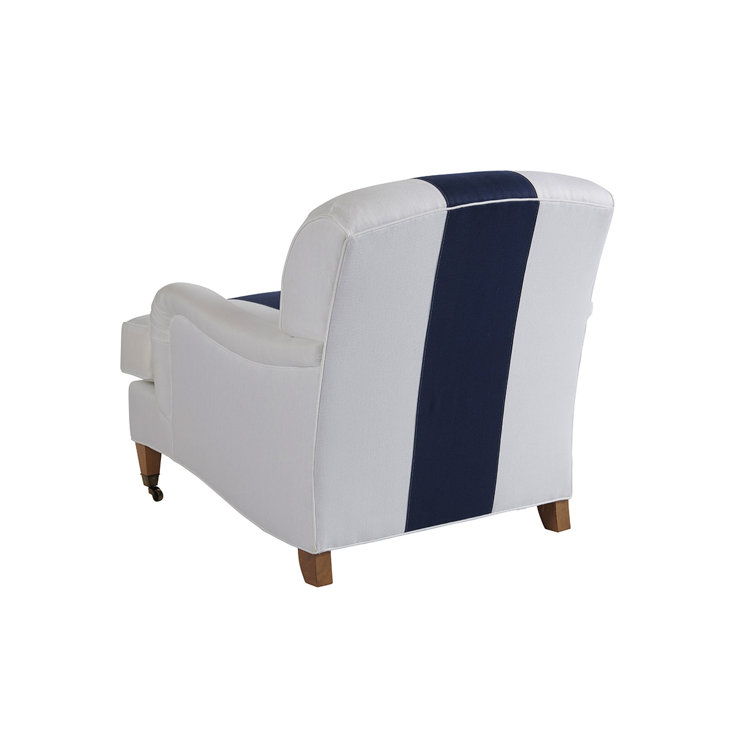 Laguna Sands Luxe Striped Armchair with Brass Casters