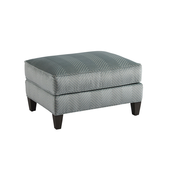 Barclay Butera Charcoal Upholstered Luxury Ottoman