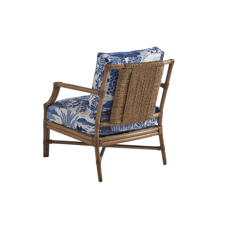 Laguna Sands Ultra Down Cushioned Accent Chair in Blue/White