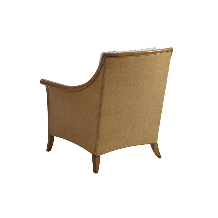 Laguna Sands Beige Upholstered Wood Armchair