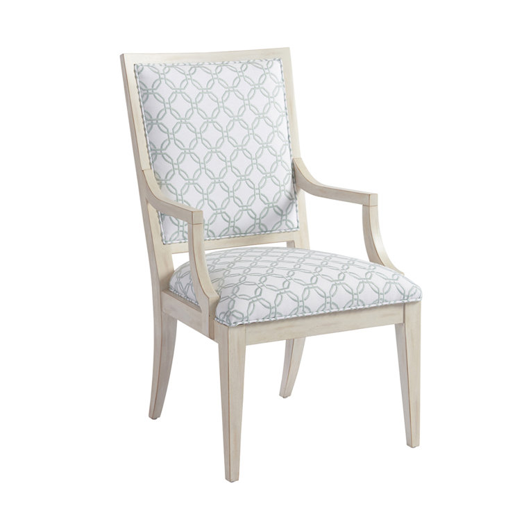 Newport Natural Leather and Wood Upholstered Arm Chair