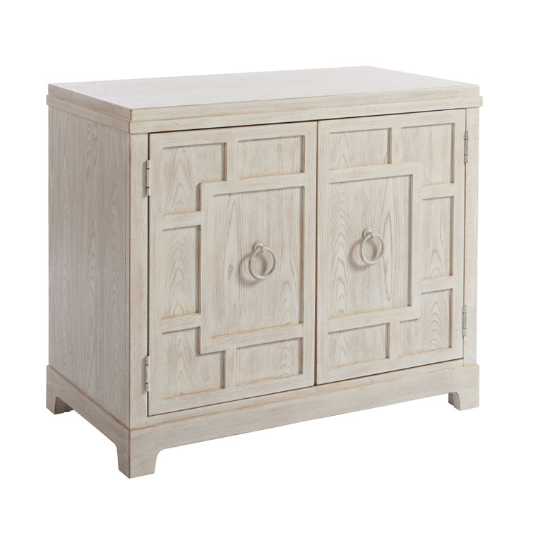 Transitional Cream Sailcloth Nightstand with Soft Close Drawer