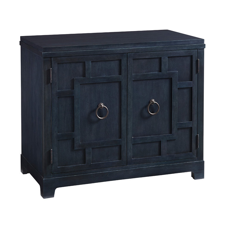 Marine Blue Coastal Nightstand with Soft Close Drawer