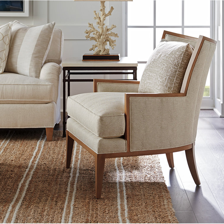 Laguna Sands Upholstered Barrel Chair with Blue Fabric