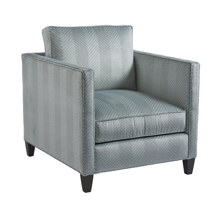 Charcoal Gray Upholstered Accent Chair with Sinuous Wire Spring