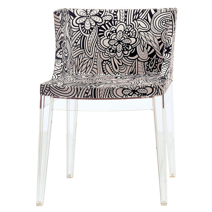 Mademoiselle Kravitz Raffia & Transparent Leather Armchair