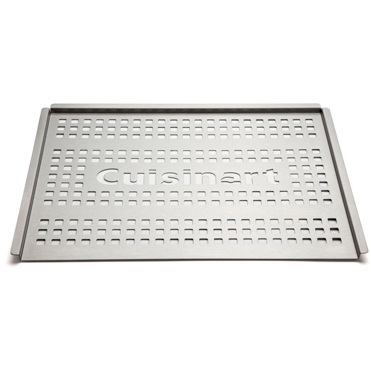 Stainless Steel Perforated Grill Topper with Raised Sides