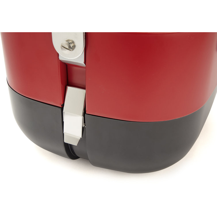 Cuisinart Red Portable Propane Gas Grill with Wooden Lid