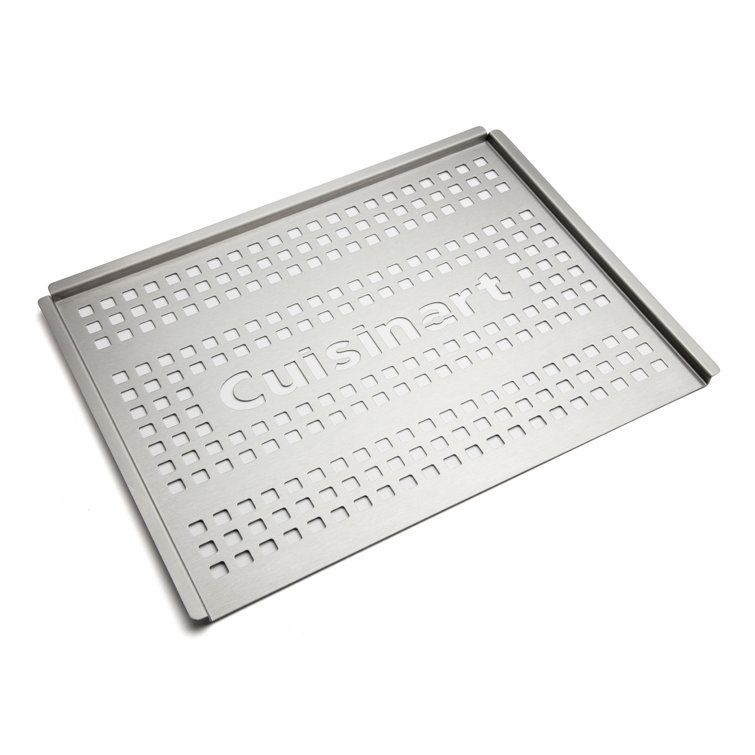 Stainless Steel Perforated Grill Topper with Raised Sides