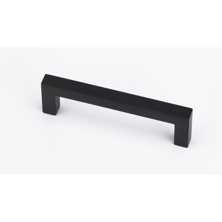 Matte Black Modern Bar Pull with Mounting Hardware