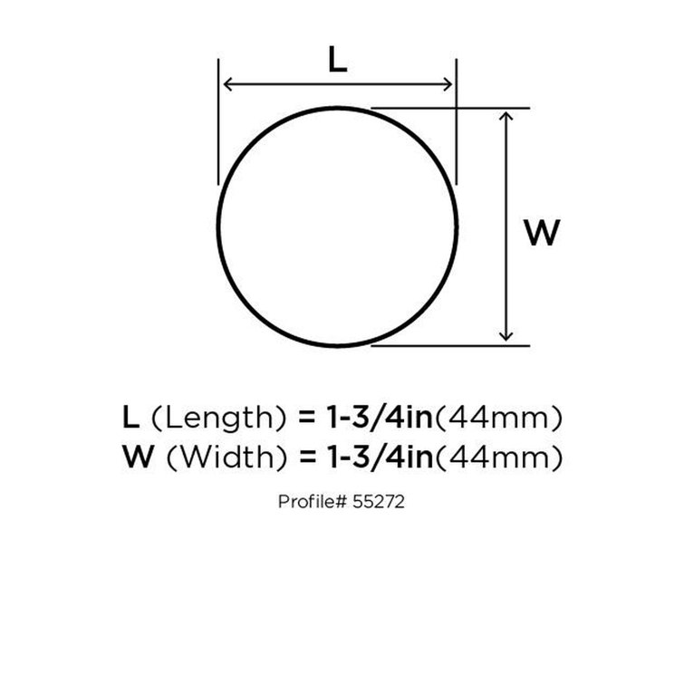 Satin Nickel Round Cabinet Knob with Mounting Hardware