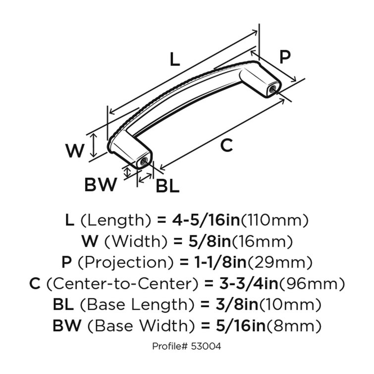 Oil Rubbed Bronze Cabinet Pull with Mounting Hardware