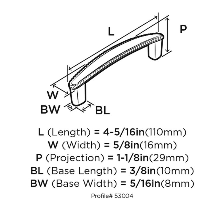Oil Rubbed Bronze Cabinet Pull with Mounting Hardware