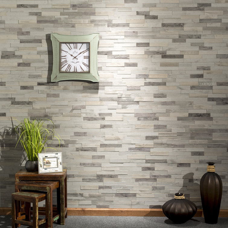 Weathered Barn Gray Peel and Stick Wood Wall Panels