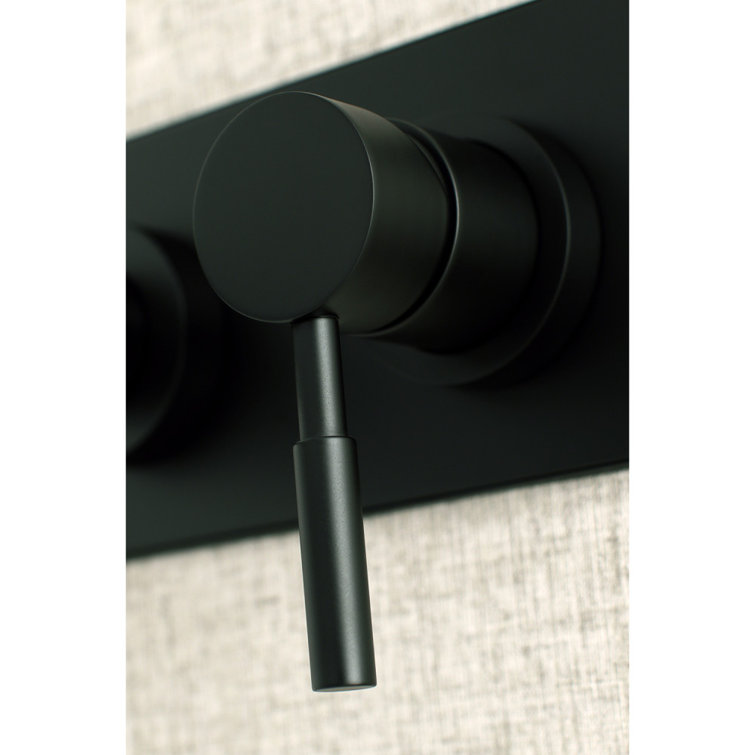 Matte Black Brass Single-Handle Wall Mount Bathroom Faucet