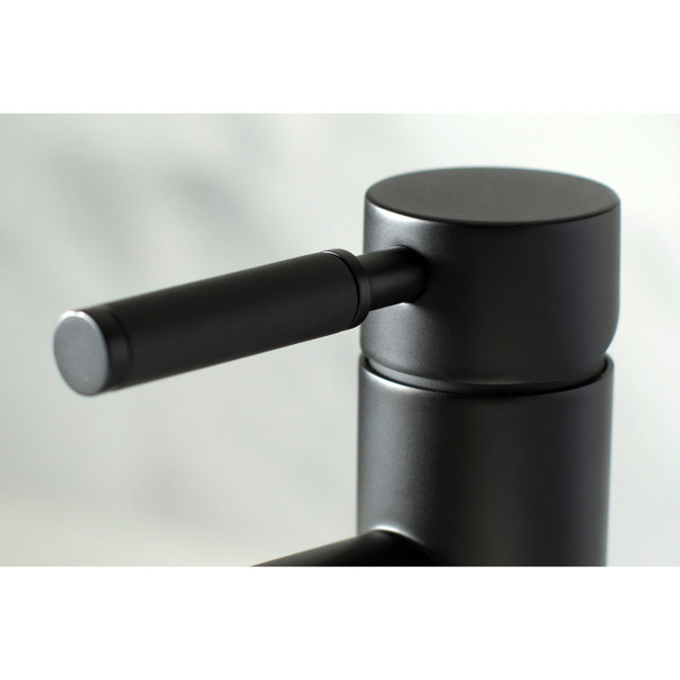 Matte Black Nickel Single-Handle Bathroom Faucet with Silicone Rubber Coated Handles